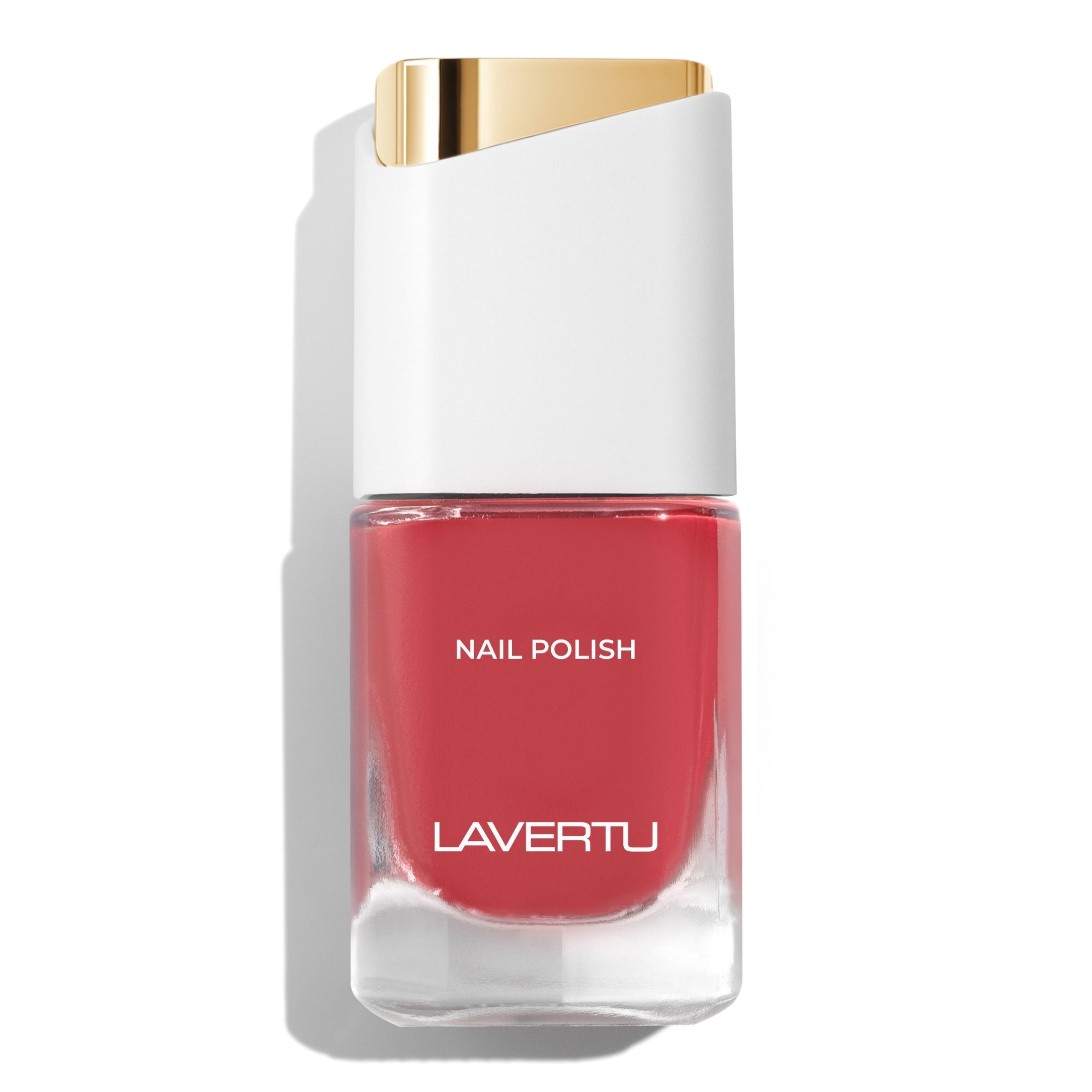 LAVERTU Nail Polish Nature 31 New Dawn Rose packshot featuring a soft warm rose nail colour with full coverage and a glossy finish in a sleek glass bottle.