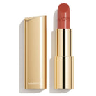 LAVERTU Lipstick Nature 33 Sutter’s Brown packshot featuring a warm earthy brown shade with subtle rosy undertones, full coverage and a soft demi-matte finish in a luxury gold case.