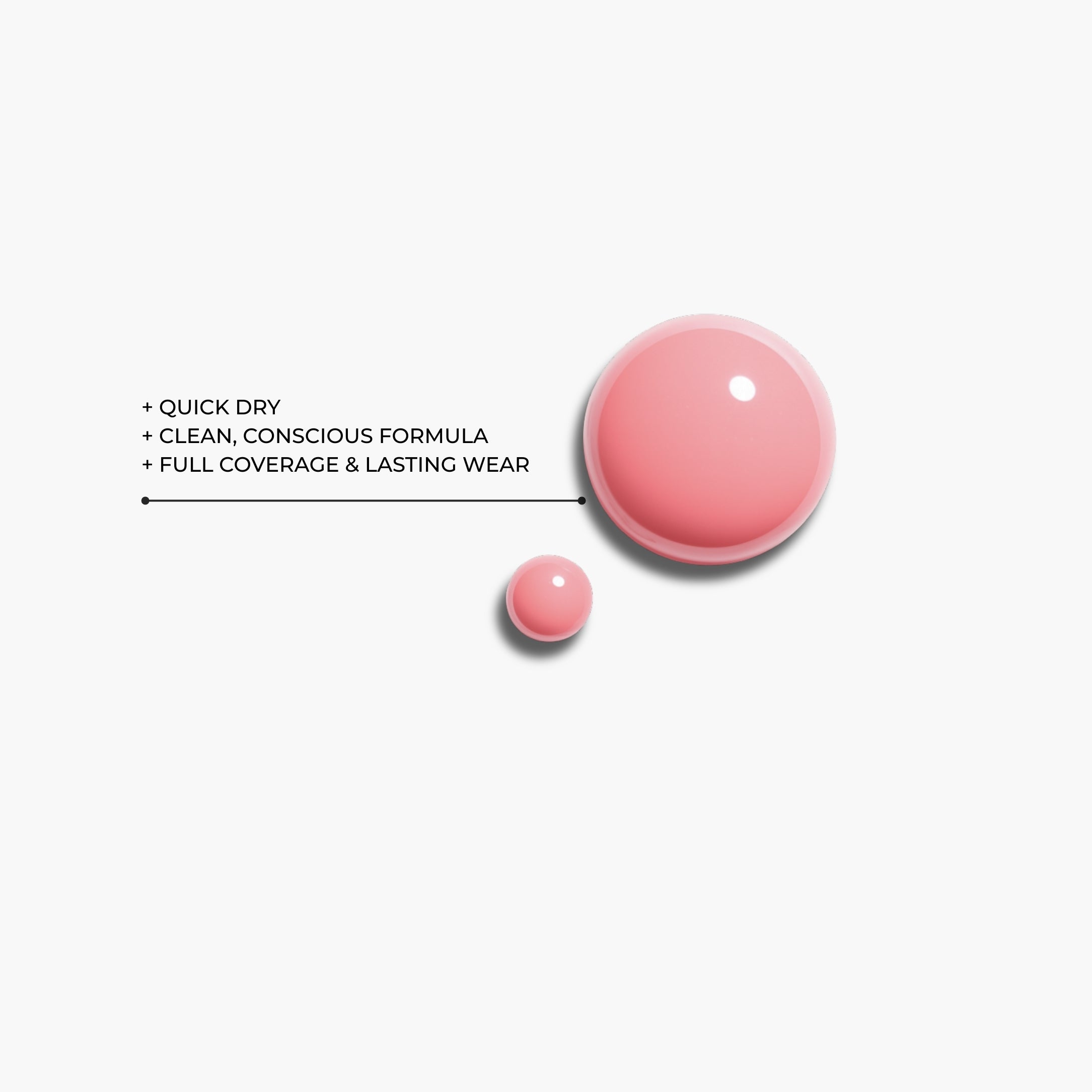 Texture detail of LAVERTU Nail Polish Nature 32 Dagmar Rose highlighting soft rosy pink colour, clean formula and full coverage